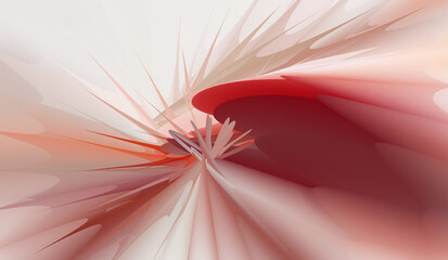 Abstract geometrical background with floral motifs. Passionate red color tints. Digital artwork for creative graphic design