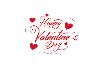 Valentine's day typography white background heart pattern in vector eps 10.