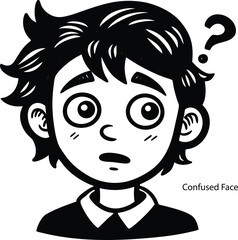 Face Expression Silhouette Vector Art