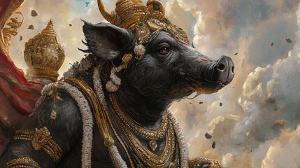 Varaha is the third of the ten avatars (Dashavatara) of the Hindu god Vishnu