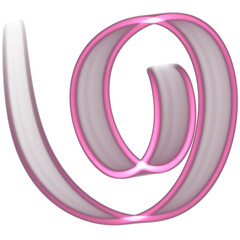 Colorful Neon Ribbon Design Element