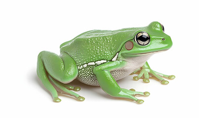 Fototapeta premium Hand-painted Naturalistic Frog Illustration with Vibrant Details