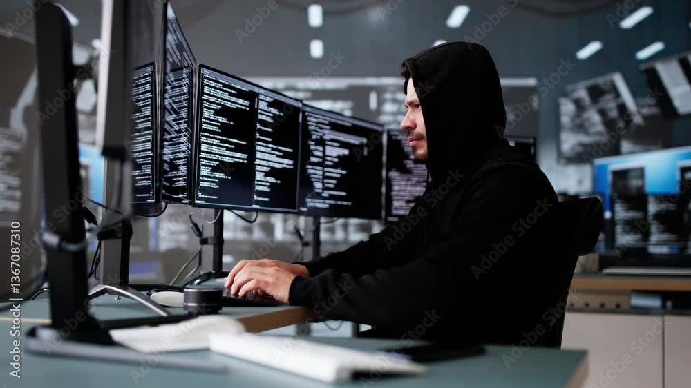 Poster Hacker And Computer Data Breach