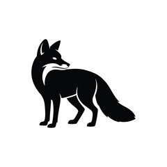 Obraz premium fox silhouette vector icon symbol isolated illustration