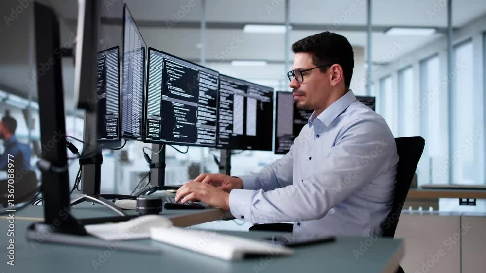 Poster Software Programmer Or Coder Man