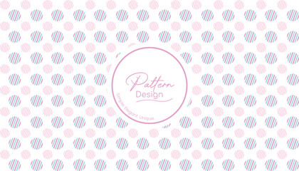 Naklejka premium Elegant and Seamless Pattern Design with Geometric Dot and Striped Circle Elements