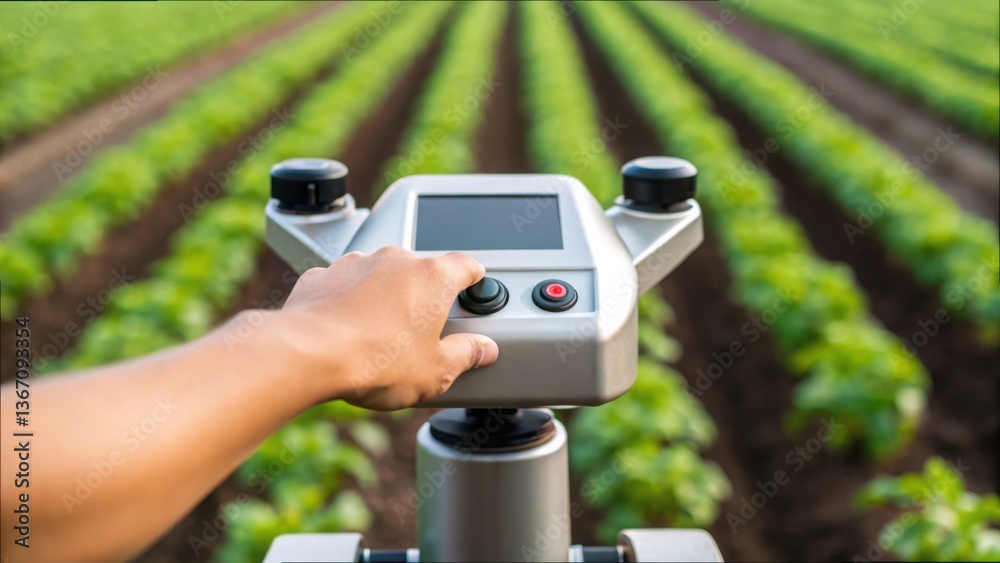 Aufkleber Hand Operating Robotic Device for Farming in Gigapixel Standards