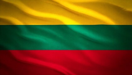 Obraz premium waving flag of lithuania