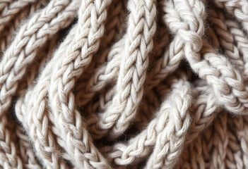 Chunky Knitted Wool Fabric