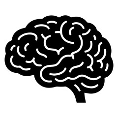 Simple Human Brain silhouette vector Illustration
