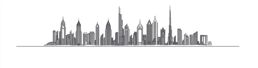 Fototapeta premium Cityscape Skyline