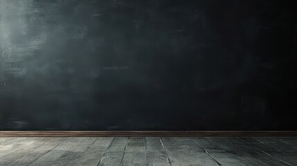 A clean and dark blackboard with a consistent surface and soft ambient light illustration