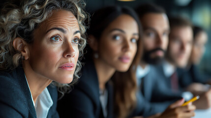 Fototapeta premium diverse business team brainstorming client retention strategies
