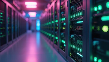 Fototapeta premium Data Center Server Room Network Technology