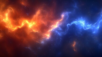 Fototapeta premium Dark Sci-Fi Energy Vortex with Electric Blue Plasma Sparks