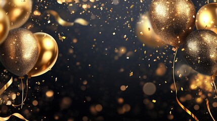 Background of Elegant anniversary celebration back and gold theme illustration