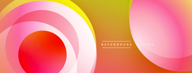 Abstract composition with layered circular elements, blending gradients and soft transitions, creating a sense of depth, motion, and visual harmony