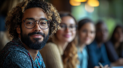 Obraz premium diverse group of professionals having a strategy session in a conference