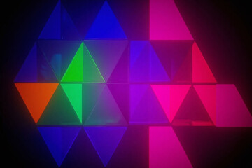 Obraz premium close up of a colorful background with triangles