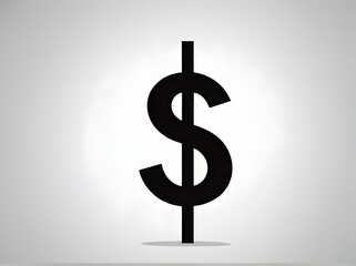 Obraz premium dollar sign on a white background