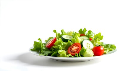 Fresh and Vibrant Vegetable Salad on a Plate