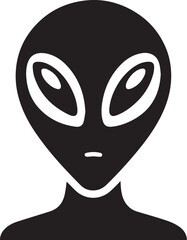 Alien silhouette vector. Vector illustration