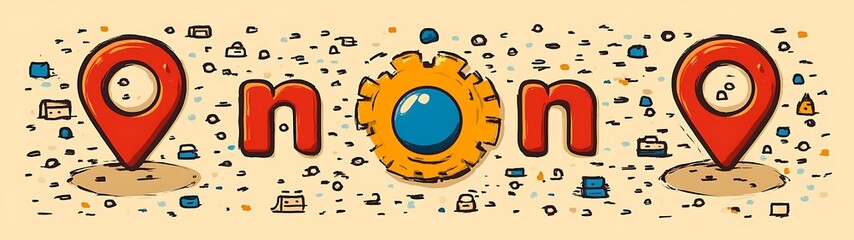 Obraz premium Online Location Service.