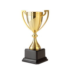 Gold cup isolated on transparent background. Png