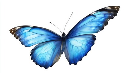 Obraz premium blue flying butterfly png suitable illustration