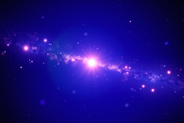Fototapeta premium purple and blue nebula with stars in the background (1)2