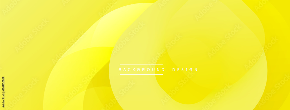 Poster Circular abstract design with overlapping translucent circles and round shapes, blending gradients and smooth curves, creating depth, contrast, and a dynamic visual effect