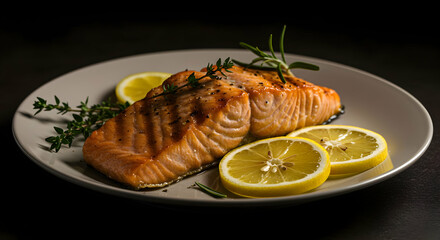 Grilled Salmon With Lemon And Herbs