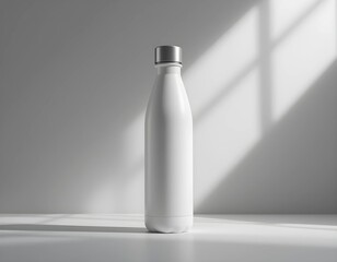white bottle on white background