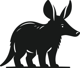 Aardvark silhouette animal vector