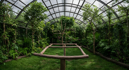 Green House Tropical Plants Structure