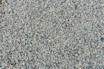 close-up of evenly scattered fine gravel. materials used in landscape design