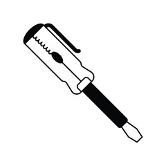 tester glyph outline icon with white background vector stock illustration