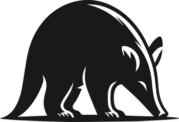 Aardvark silhouette animal vector