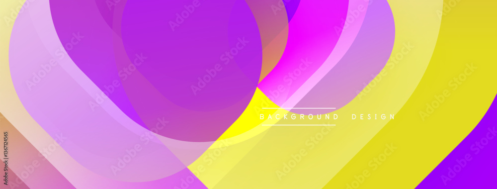 Poster Abstract background with layered translucent gradient shapes