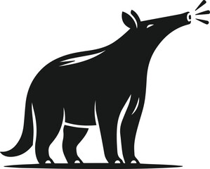 Aardvark silhouette animal vector