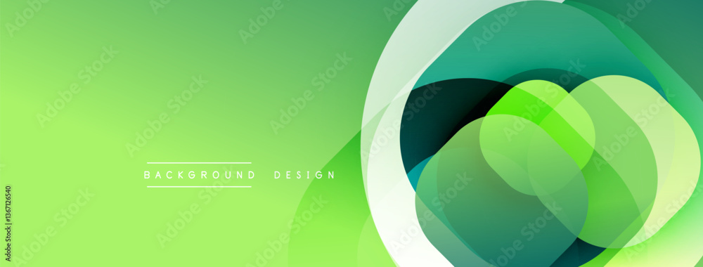 Poster Abstract background with layered translucent gradient shapes