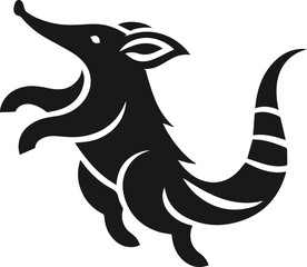 Aardvark silhouette animal vector