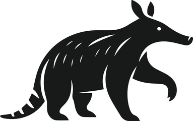 Aardvark silhouette animal vector