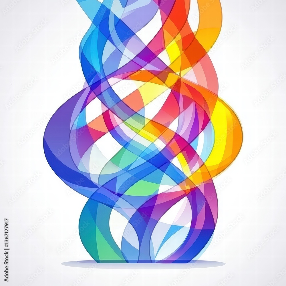 Poster vibrant and colorful abstract design featuring swirling patterns and dynamic shapes for artistic use