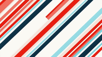geometric striped seamless pattern with red and blue stripes on white background illustration