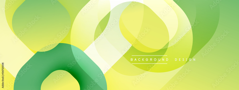 Poster Abstract background with layered translucent gradient shapes