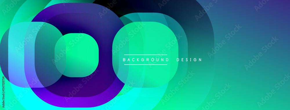 Poster Abstract background with layered translucent gradient shapes