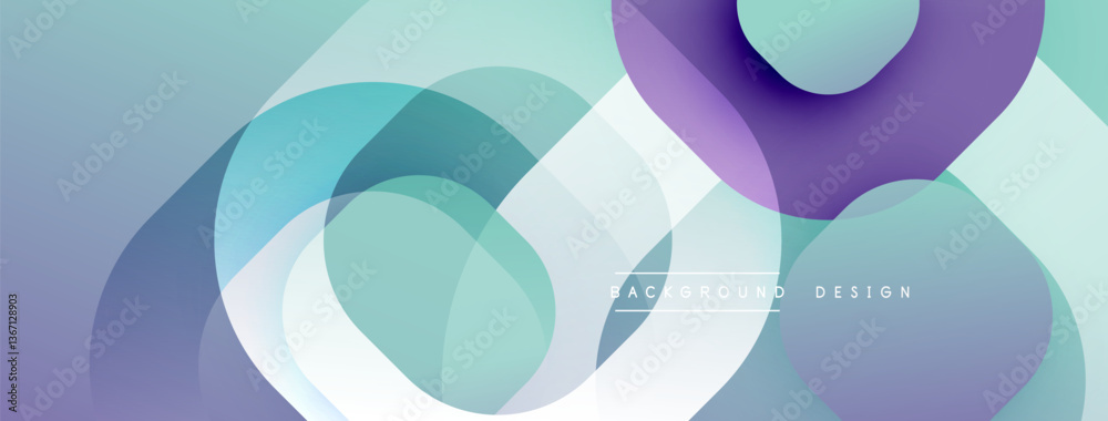 Poster Abstract background with layered translucent gradient shapes