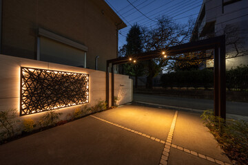 Obraz premium オシャレな庭｜エクステリア｜外構デザイン｜新築戸建住宅