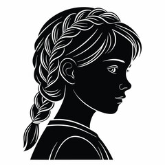 Woman Hair Silhouette Logo Modern Female Design